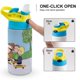 thumbnail image 4 of Las Estrellas de Charlie Brown Botella de Agua con Tapa Pop Top de Un Toque, Acero Inoxidable, a Prueba de Fugas, para Deportes, Botella Infantil azul 12 oz, 4 of 6