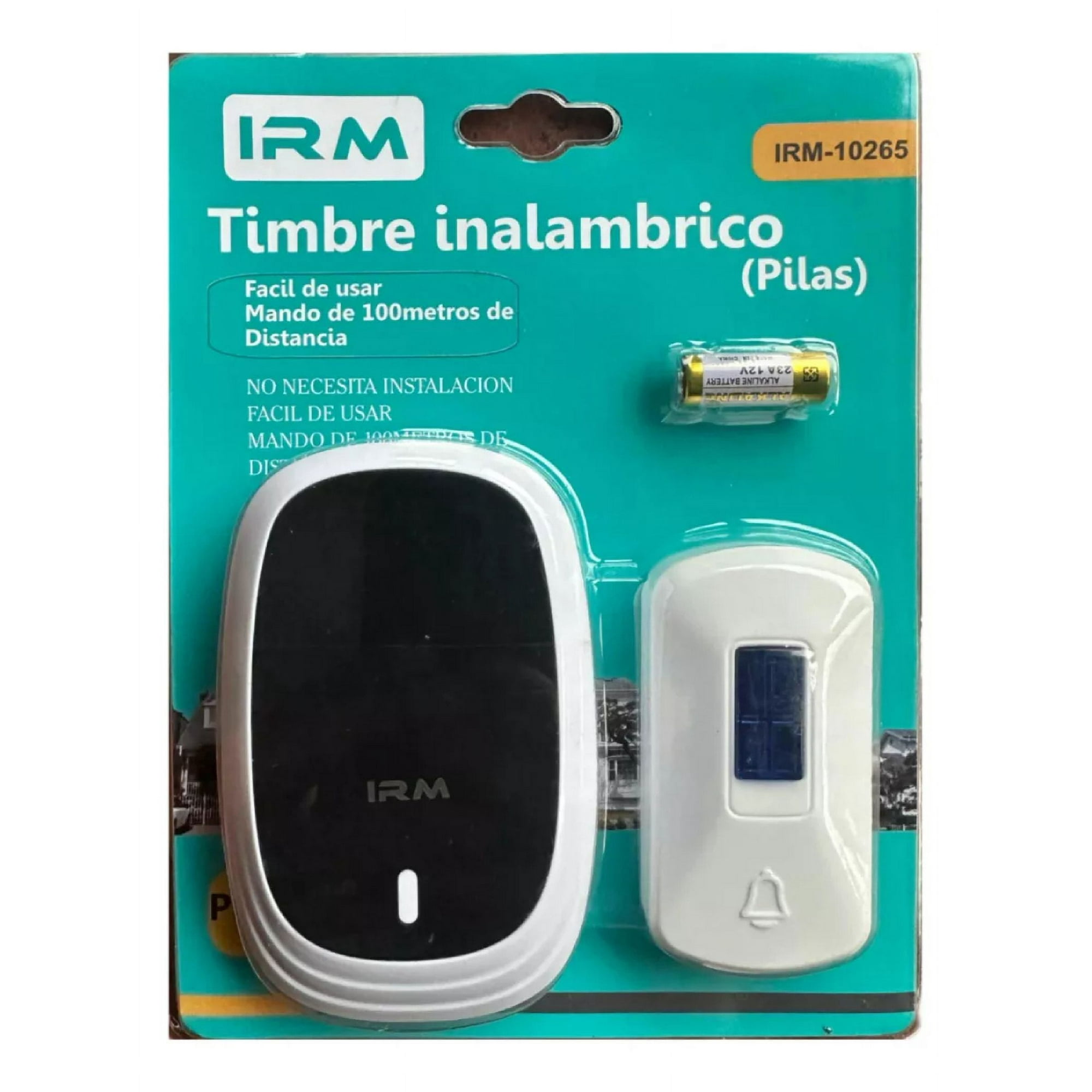 Irm - Timbre Inalámbrico Casa A Pila Mando A 100 Mts De Distancia