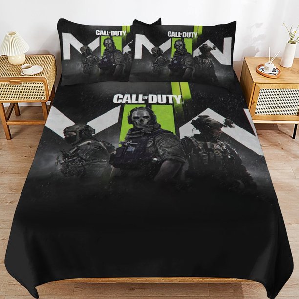 Call Of Duty Bedding Set Duvet Cover Comfortable and Lightweight Cartoon Bedding 3 Piece Bed Set