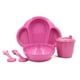 thumbnail image 1 of Juego de 5 Utensilios para Bebés Color Rosado – Material Ecológico de Cáscara de Arroz, 1 of 6