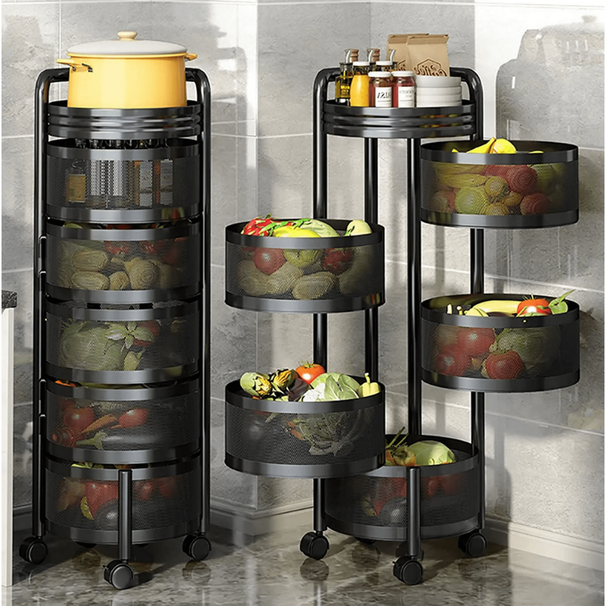 Mundo Shopping - Estante Giratorio Multiusos Almacenamiento De 5 Niveles