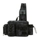 thumbnail image 4 of Bolsa de aparejos de pesca, riñonera de pesca, bolsa de hombro con soporte para caña, mochila de nailon, bolsa de pesca multifuncional para el pecho , Patrón negro talla L, 4 of 5