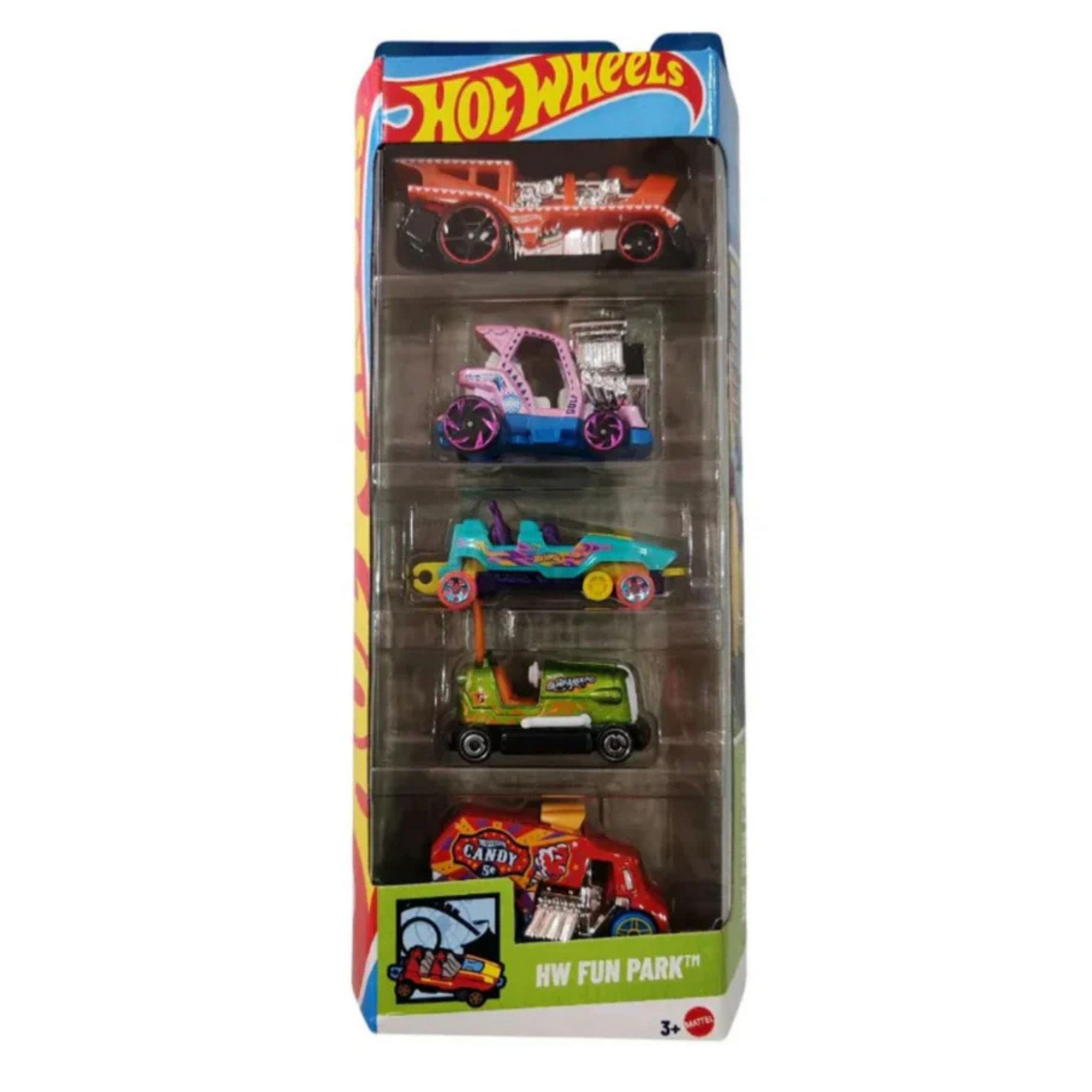 Hot Wheels - Pack 5 Hotwheels - Toonedstunt Tracks Exotique Blazershw