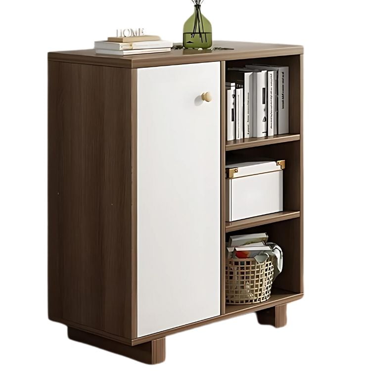 Pitaya - Librero Estantería De 3 Niveles 60 X 30 X 80 Cm Roble Oscuro