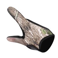 Ioensy - Guantes De Pesca Casting Puesto De Dos Dedos Cintura Elástica Banda Camuflaje Unisex
