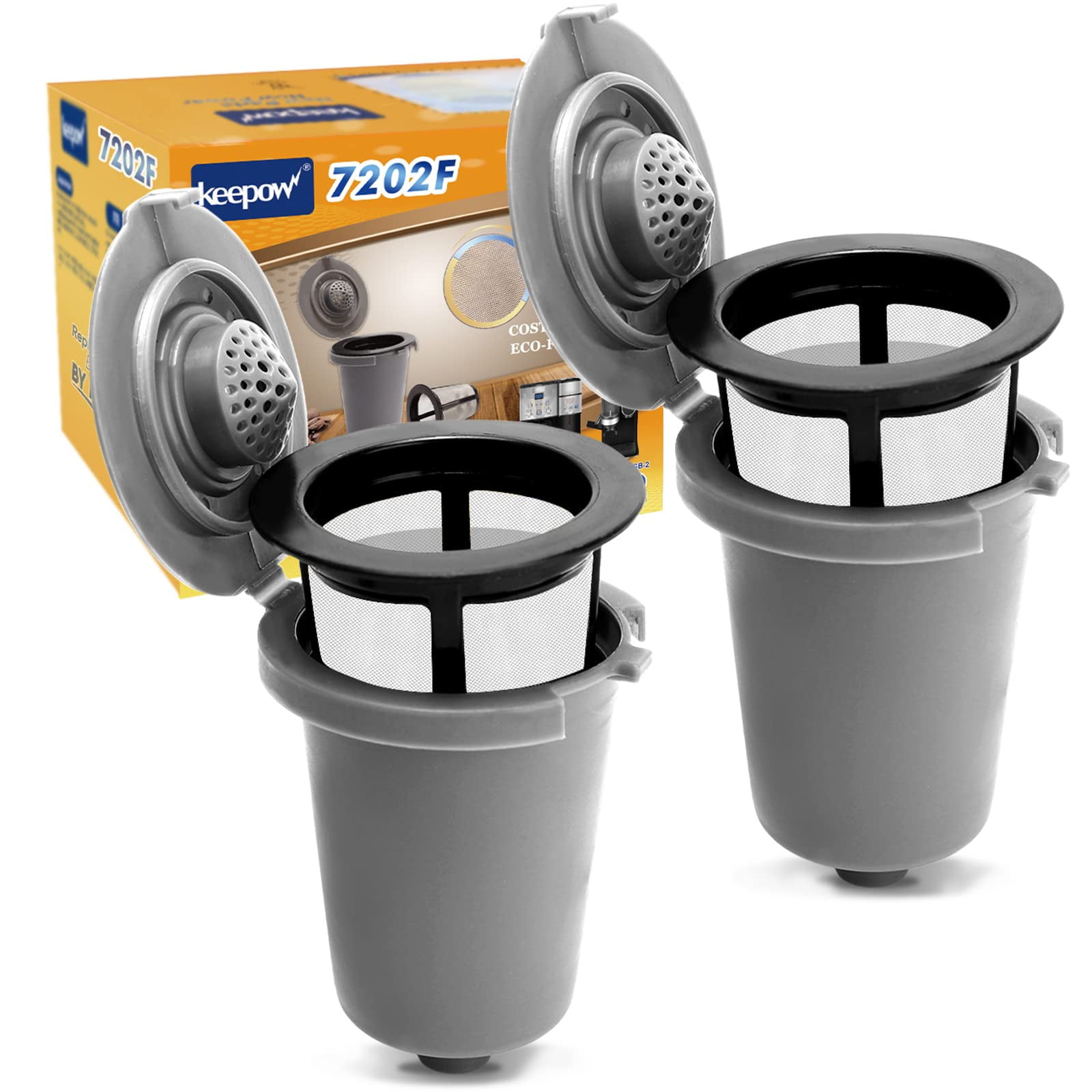 Vaso Filtrante Reutilizable Keepow Para Cafetera Cuisinart, 2 Unidades
