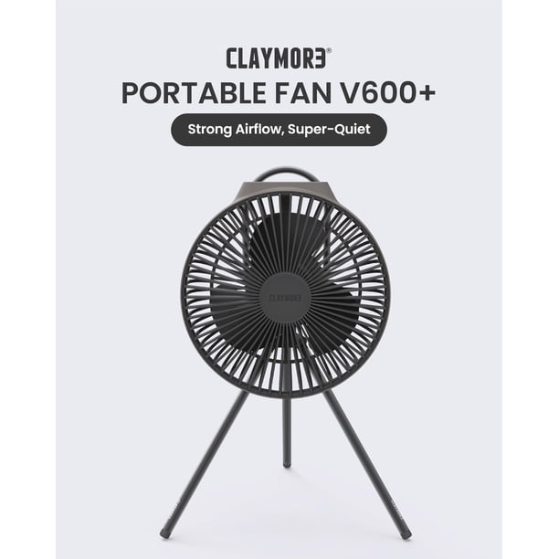 CLAYMORE FAN 卓上扇風機 Warm Gray Ventilador portátil Claymore V600+ gris cálido con batería de