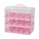 thumbnail image 3 of Porta Cupcakes De 2 Niveles, Portátil, Para Muffins, Galletas, Tartas De Queso, Color Rosa, 3 of 5