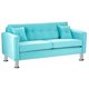 thumbnail image 2 of Sofa New Retro 3 Cuerpos Felpa 12 Turquesa, 2 of 5