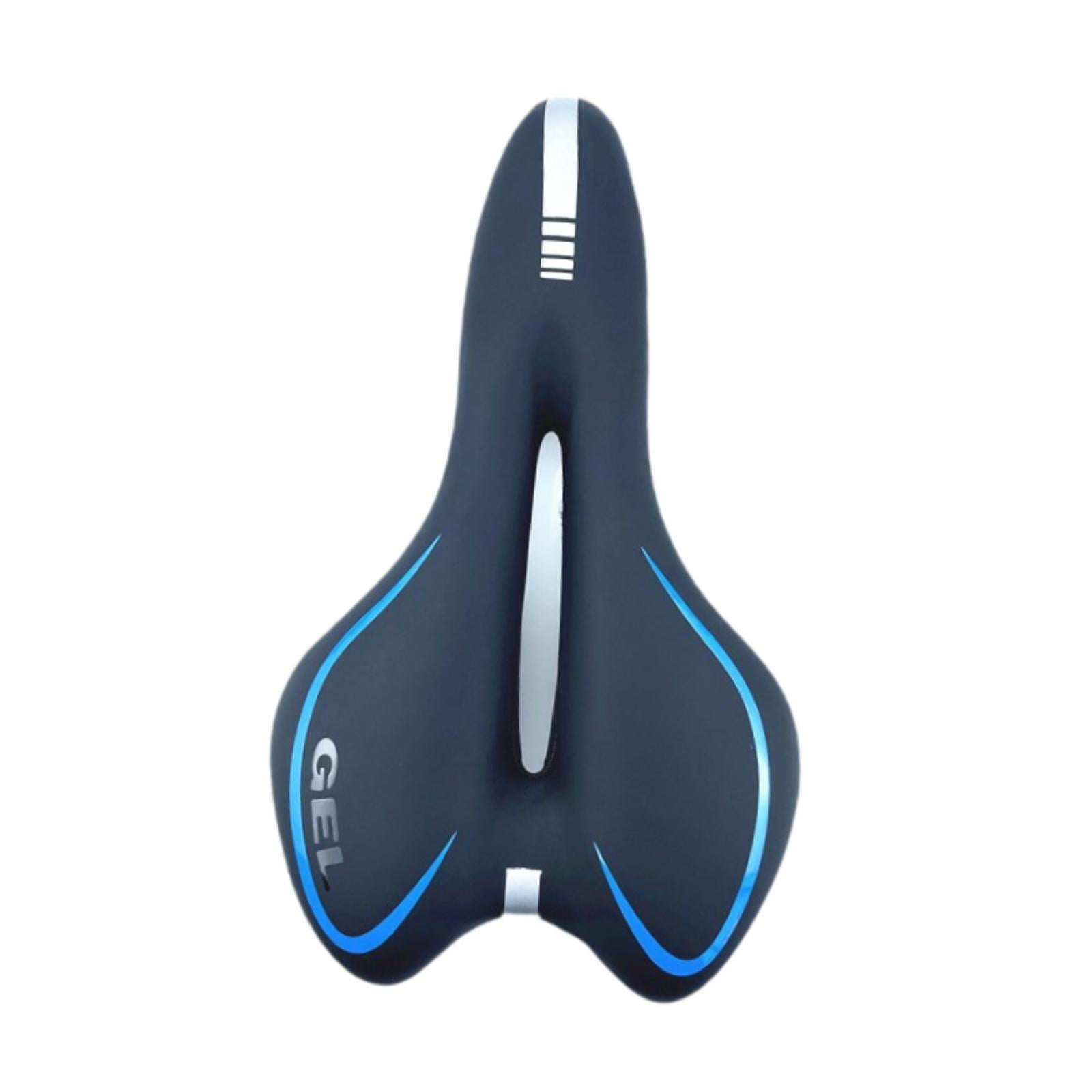 Magideal - Asiento De Bicicleta Cómodo, Cómodo Sillín De Bicicleta De Gel, Repuesto Suave Acolchado Con Absorción De Golpes, Resistente Al Agua Para Bicicleta De Azul