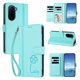 thumbnail image 2 of Funda Cartera Trébol para Xiaomi Poco M7 4G con Ranuras Tarjetas y Carga Inalámbrica Verde menta, 2 of 6