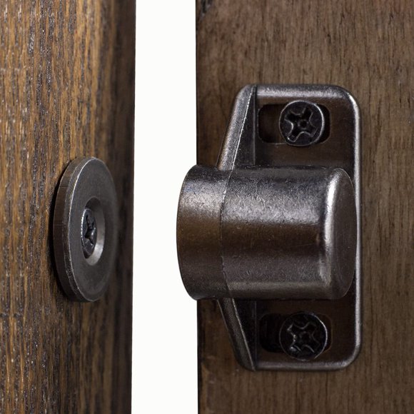 Cierre magnético para puerta de gabinete Keenkee de neodimio, metal gun metal, 2 unidades