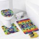 thumbnail image 4 of Osos bailarines-theme 4-Piece Shower Curtain Set with Rugs, Waterproof Bathroom Decor Set Includes Bath Mat, U-Shaped Rug, Toilet Lid Cover and Curtain with Hooks, 4 of 6