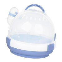Magideal - Transportín Portátil Para Hámster, Jaula De Viaje Para Transporte Saliente De Animales Pequeños Con Botella De Agua De 60Ml Para Ratones, Hurones, , Azul1