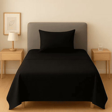Genérico - Sabanas Irish Home Microfibra 1.5 Plaza Color Negro