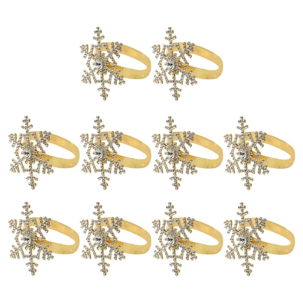 10 Uds Anillos Para Servilletas Navidad Boda Catering Recepción Servilleta Soporte Con Hebilla Dorado