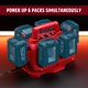 thumbnail image 2 of Cargador de Baterías WOODSTARTER de 6 Puertos Rápido 18V, para Milwaukee, 2 of 6