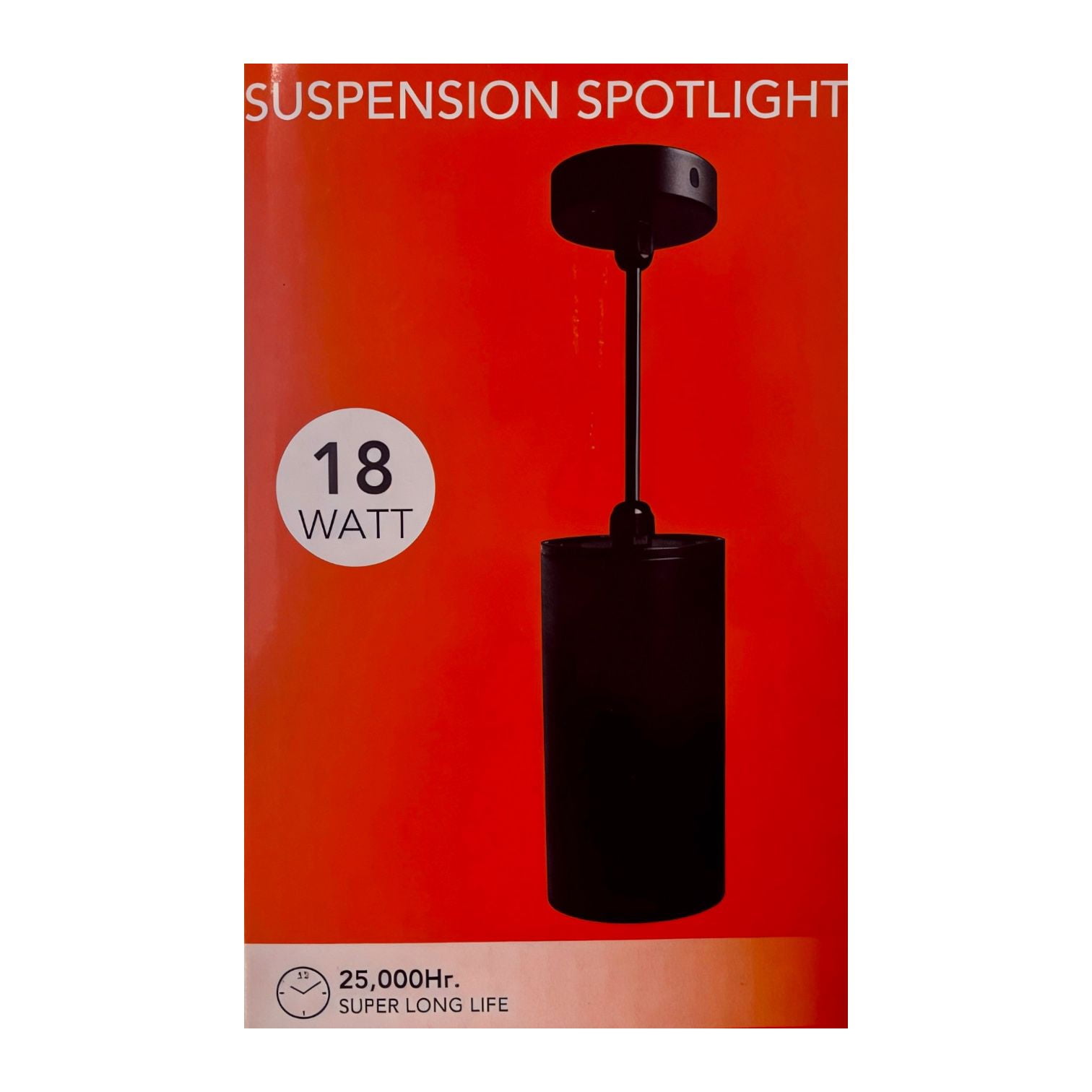 Foco De Suspensión Al Techo Led 18w Luz Cálida (3000k) Negro - Fsl