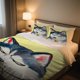 thumbnail image 1 of Blue Dog Duvet Cover Set Vintage Print Bedding Soft, 1 of 1