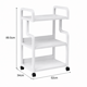 thumbnail image 2 of Soporte Impresora 52x34x89.5cm con Ruedas Organizador Oficina Blanco Moderno, 2 of 7
