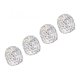 thumbnail image 3 of 4pcs / Lot Rhinestone Coche Válvula Válvula Tapas Diamante Brillante Polvo Taps Taps Blanco, 3 of 5