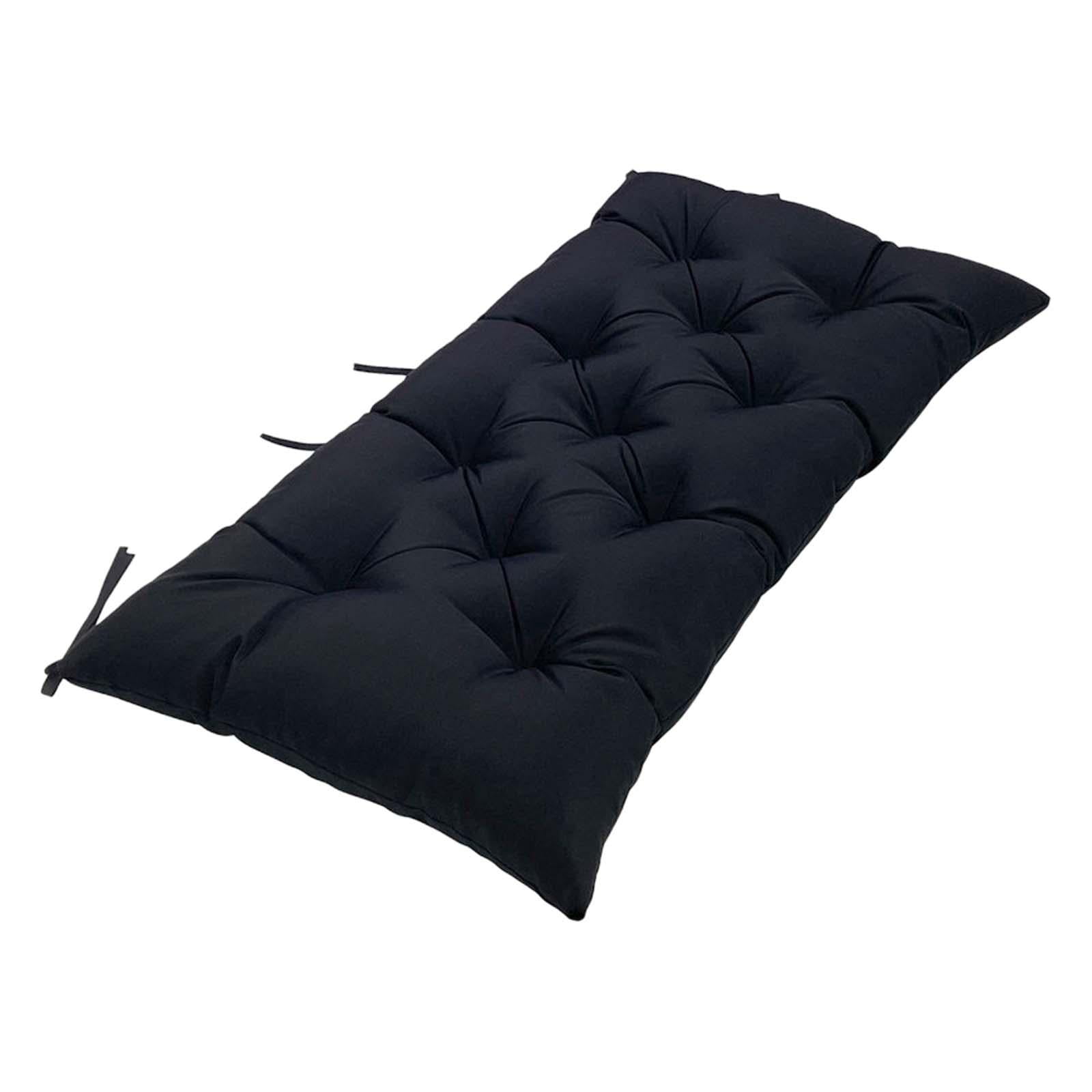 Ioensy - Cojín De Patio, Cojín De Asiento Para Tumbona, Para Banco, Muebles De Exterior, Balancines De Porche, Color Negro