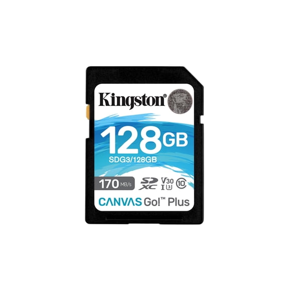 Tarjeta SDXC Kingston Canvas Go Plus de 128 GB UHS-I C10 U3 V30