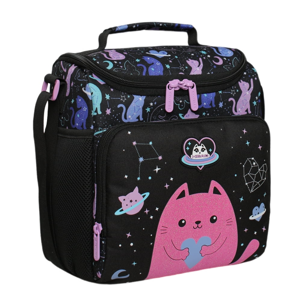 Lonchera Infantil Mujer Freeze Kids Space Cat Negro Head