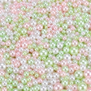 Perlas Falsas Uxcell Abs 3-8Mm Verde Rosa Blanco