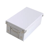 Magideal - Caja Divisora De Tarjetas De Índice, Caja De Almacenamiento Con Divisores, Cajón Plegable Con Tapa, Soporte Compacto Para Tarjetas De Índice De Gran