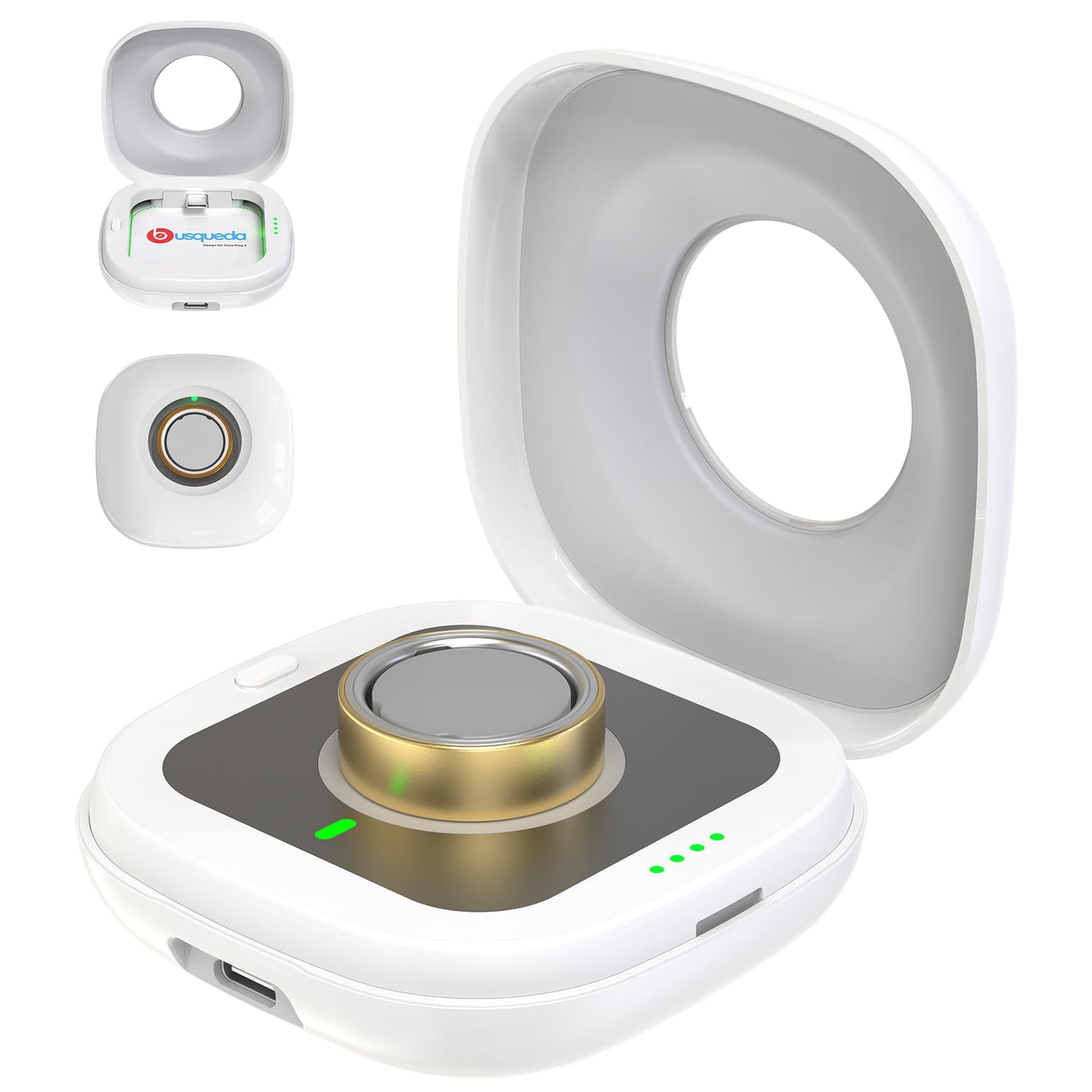 Funda De Carga Inalámbrica Búsqueda Para Cargador Oura Ring 4 De 2000 Mah