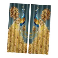 Magideal - Cortinas Opacas Para Ventana Cortinas Con Aislamiento Térmico Oscurecimiento De La Habitación Moderna 2 Paneles Elegante Cortina De Bolsillo Con Barra