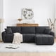 thumbnail image 2 of [VIDEO] 110" Modular Sectional Sofa, L Shape with Extra-large Seat, Pull-line Design, Movable Ottoman, High Density Foam, Free Combination, Sturdy Metal&Wood Frame, Boucle Fabric, 3 Colors, 2 of 3