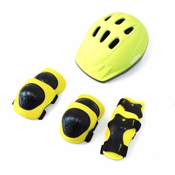 Set Casco Y Protecciones Ow Infantil Amarillo