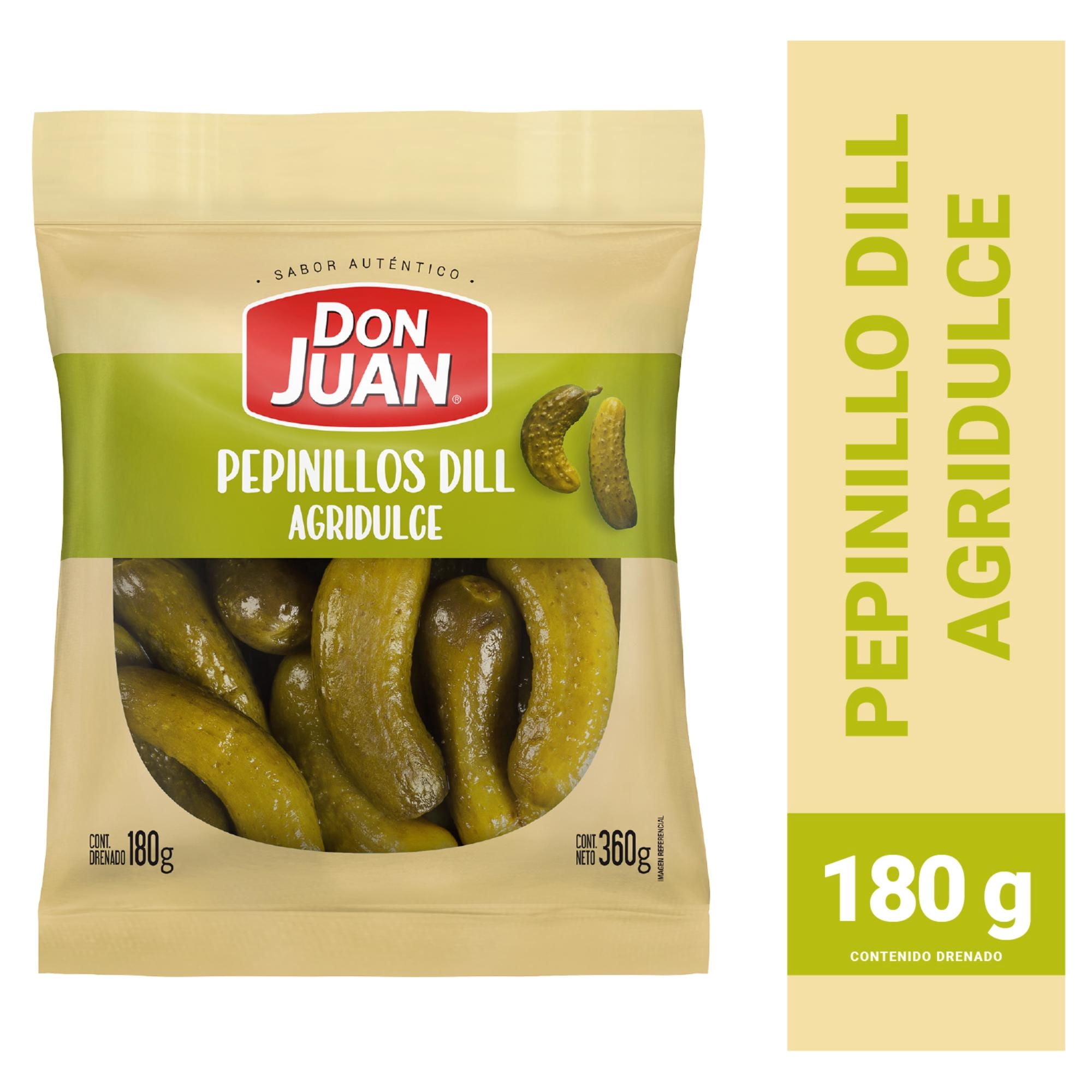 Pepinillos Dill Agridulce Bolsa 200 g Don Juan