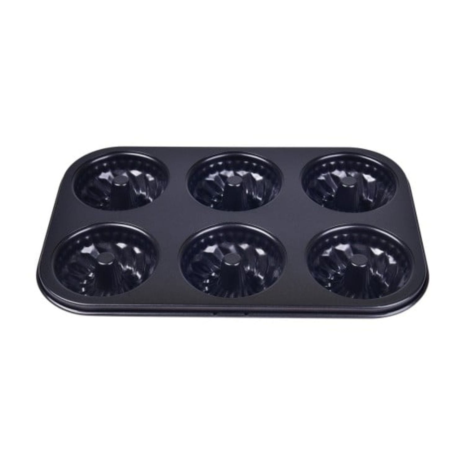 Molde 6 Bundts 27x18cm Negro Acero Magnolia Roichen