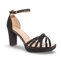 Sandalia Tacón Negro Vía Franca