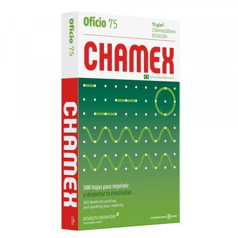 Resma Papel Tipo Oficio Chamex - 500 Hojas - 75Gr