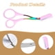 thumbnail image 4 of Tijeras de acero inoxidable de color para cejas con peine, tijeras para recortar cejas, herramienta de maquillaje para recortar cejas, peine, 4 of 5