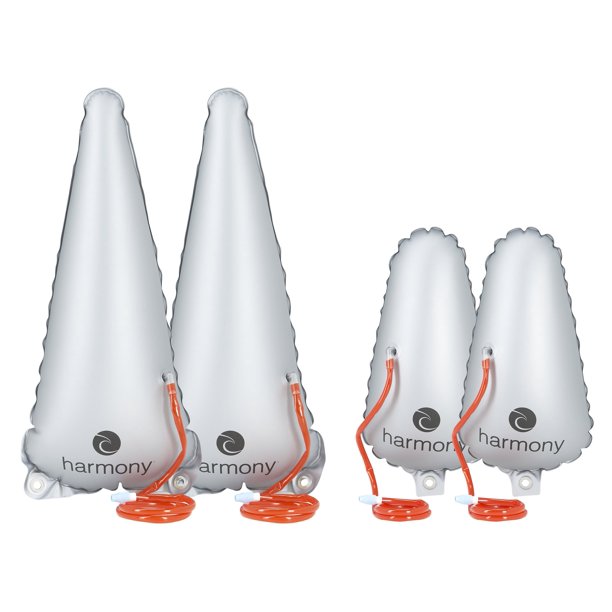 Harmony Gear Micro Flotation Set | Bolsas de Flotación para Kayaks | Plateado | Dos Bolsas para Proa y Popa | Ajuste Universal - Kayaks de 2,5 a 3,0 m