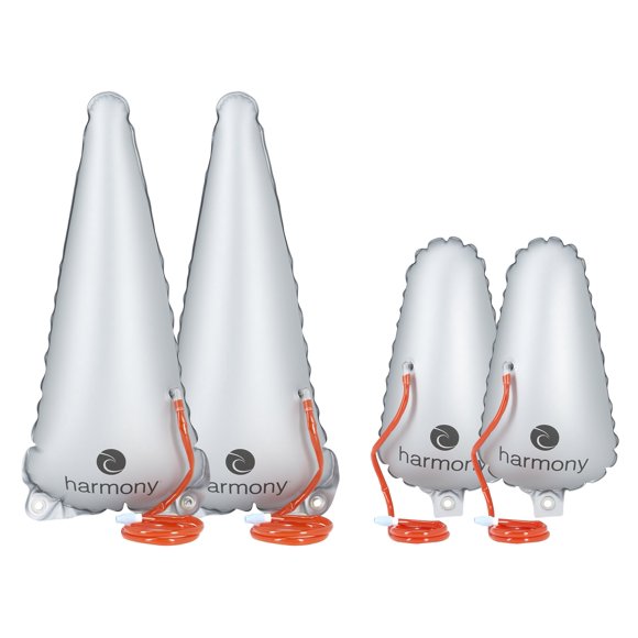 Harmony Gear Micro Flotation Set | Bolsas de Flotación para Kayaks | Plateado | Dos Bolsas para Proa y Popa | Ajuste Universal - Kayaks de 2,5 a 3,0 m