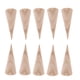 thumbnail image 5 of Cono de madera sin pintar de 10 piezas con soporte para exhibición de joyas, soporte de exhibición 3 x 8 cm, 5 of 5