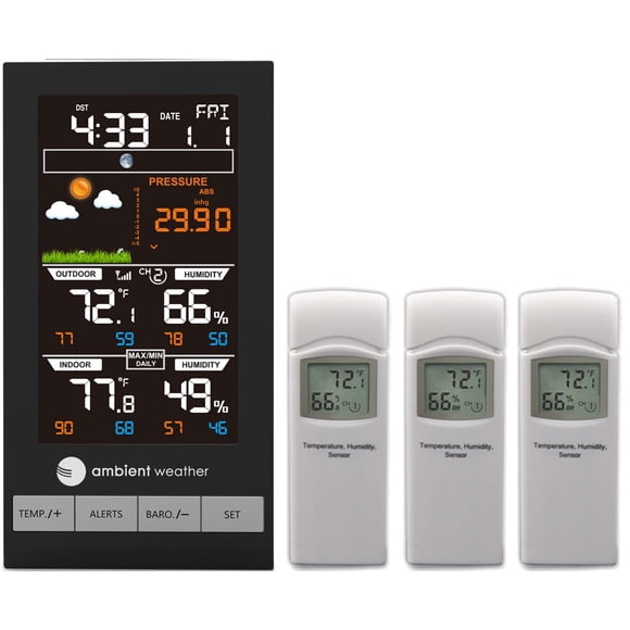 Estación meteorológica Ambient Weather WS-2801-X3 con 3 sensores