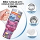 thumbnail image 5 of Pistas de Blue Vaso aislado de acero inoxidable con asa, diseño temático, regalo para familia, amigos y fans; incluye pajita y encaja en el portavasos estándar, 40 oz, 5 of 6