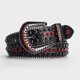 thumbnail image 1 of Nvzi -b Cinturón con Pedrería para Hombre Mujeres, Cinturones Jeans Occidentales de Vaquera Cinturón de Cuero con Brillo para Jeans (Negro Rojo), 1 of 4