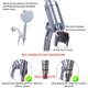 thumbnail image 4 of Soporte ajustable para regadera de mano YUHX de acero inoxidable, 4 of 6