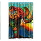 thumbnail image 1 of Cortina de ducha con diseño de elefante, con ganchos, 48 x 72 pulgadas, 1 of 3