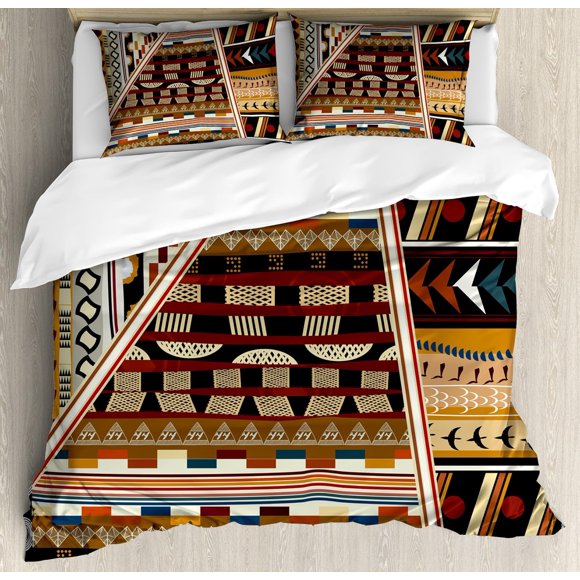 Indie Duvet Cover Set Group of Funky Monsters Society Different Expressions Abstract Groovy Doodle Style Decorative 3 Piece Bedding Set