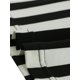thumbnail image 5 of INSPIRE CHIC Camiseta Básica de Mujer con Mangas al Codo Cuello Redondo Ajustada Regreso a Clases Camiseta Casual Estampada Negra-Raya Vertical M, 5 of 6