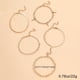 thumbnail image 4 of 5-Piece Stackable Chain Anklet Set with Key-Shaped Tassel Pendant & Shiny Rhinestones - A Stylish Accessory!, 4 of 4